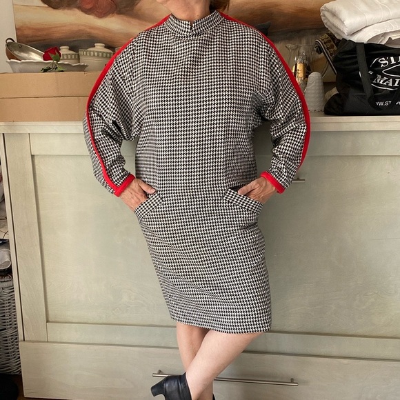 REDUCED!!!Vintage 70’s Jac Dale by Nina Wills houndstooth black and white! - Picture 14 of 17